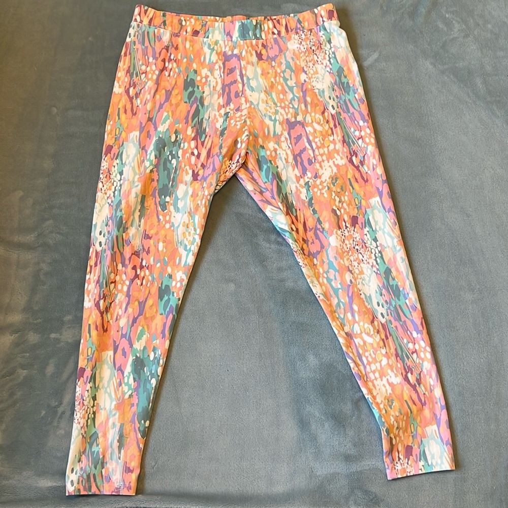 Colorful Soft Surroundings Have to Have printed leggings size large multicolor